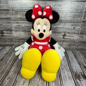 DISNEY PARKS Official Minnie Mouse 20" Plush Red Polka Dot Dress Stuffed Animal